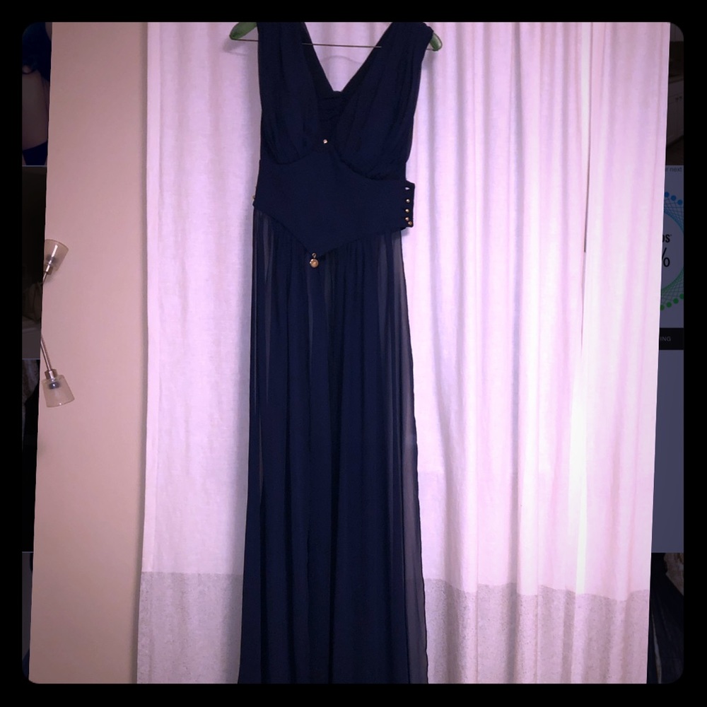 TASSOS MITROPOULOS NAVY “PANEL” TOP